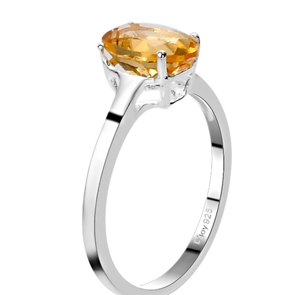 BRAZILIAN CITRINE 1.15ctw STERLING SILVER RING - Picture 5 of 6